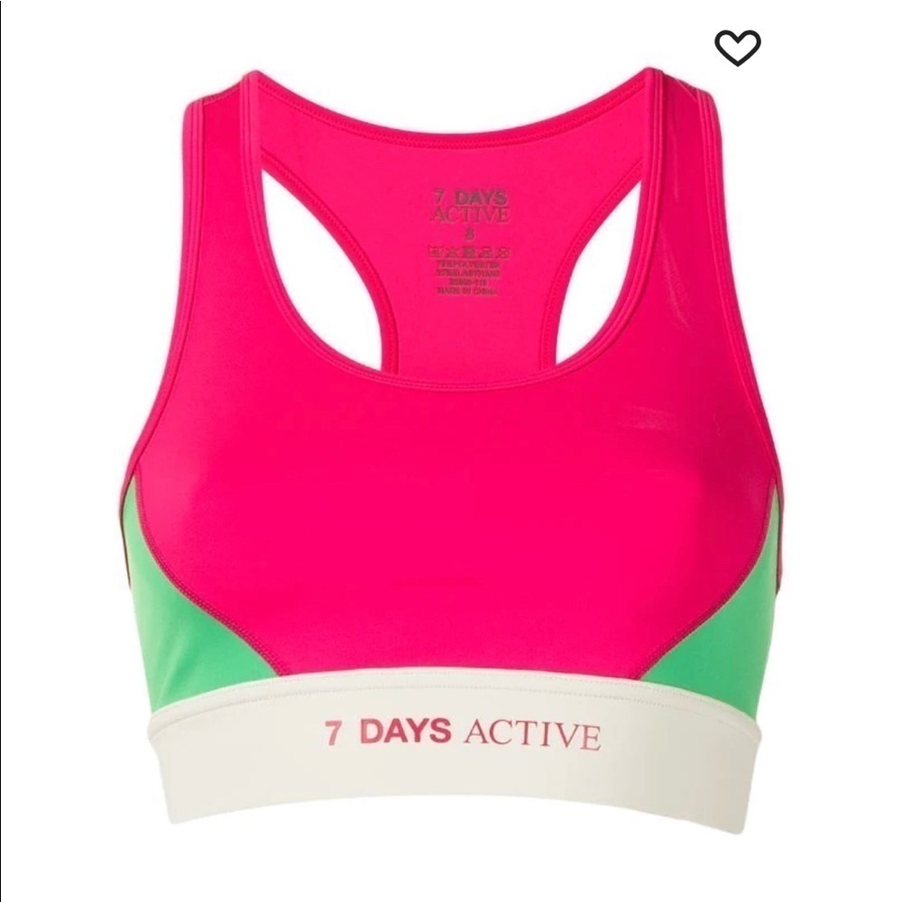 7 days active pink sports bra